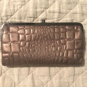 Hobo International Leather Clutch Wallet, Bronze